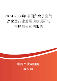 2024-2030年中國負(fù)離子空氣凈化器行業(yè)發(fā)展現(xiàn)狀調(diào)研與市場前景預(yù)測報(bào)告