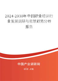 2024-2030年中國職業(yè)培訓(xùn)行業(yè)發(fā)展調(diào)研與前景趨勢分析報(bào)告