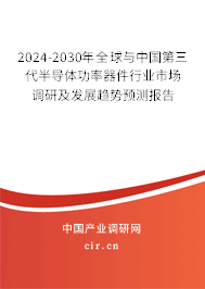 2024-2030年全球與中國第三代半導(dǎo)體功率器件行業(yè)市場調(diào)研及發(fā)展趨勢預(yù)測報(bào)告