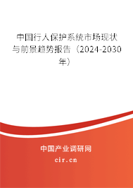 中國行人保護系統(tǒng)市場現(xiàn)狀與前景趨勢報告（2024-2030年）