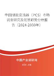 中國儲能變流器（PCS）市場調(diào)查研究及前景趨勢分析報告（2024-2030年）