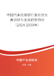 中國(guó)汽車防爆膜行業(yè)現(xiàn)狀全面調(diào)研與發(fā)展趨勢(shì)預(yù)測(cè)（2024-2030年）