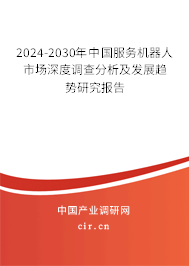 2024-2030年中國服務(wù)機(jī)器人市場深度調(diào)查分析及發(fā)展趨勢研究報(bào)告