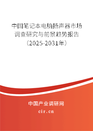 中國筆記本電腦揚聲器市場調(diào)查研究與前景趨勢報告（2025-2031年）