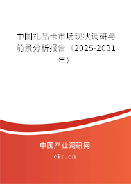 中國禮品卡市場現(xiàn)狀調(diào)研與前景分析報告（2025-2031年）