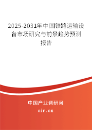 2025-2031年中國鐵路運輸設(shè)備市場研究與前景趨勢預(yù)測報告