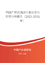 中國產(chǎn)權(quán)式酒店行業(yè)現(xiàn)狀與前景分析報(bào)告（2025-2031年）