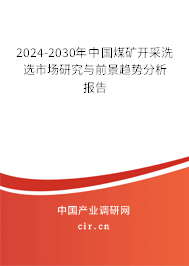 2024-2030年中國煤礦開采洗選市場研究與前景趨勢分析報告