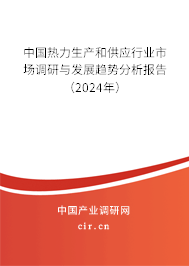 中國熱力生產(chǎn)和供應(yīng)行業(yè)市場調(diào)研與發(fā)展趨勢分析報告（2024年）