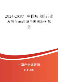 2024-2030年中國玻璃膠行業(yè)發(fā)展全面調(diào)研與未來趨勢報(bào)告