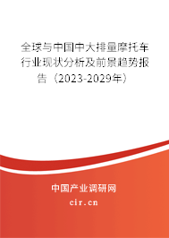 全球與中國中大排量摩托車行業(yè)現(xiàn)狀分析及前景趨勢報告（2023-2029年）