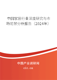 中國家居行業(yè)深度研究與市場前景分析報告（2024年）