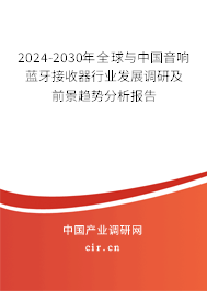 2024-2030年全球與中國(guó)音響藍(lán)牙接收器行業(yè)發(fā)展調(diào)研及前景趨勢(shì)分析報(bào)告