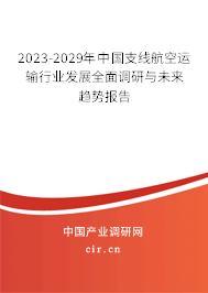 2023-2029年中國支線航空運輸行業(yè)發(fā)展全面調(diào)研與未來趨勢報告