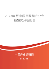 2023年版中國甲酸酯產(chǎn)業(yè)專題研究分析報告