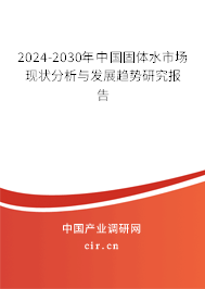 2024-2030年中國(guó)固體水市場(chǎng)現(xiàn)狀分析與發(fā)展趨勢(shì)研究報(bào)告