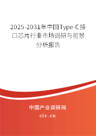 2025-2031年中國Type-C接口芯片行業(yè)市場調(diào)研與前景分析報告