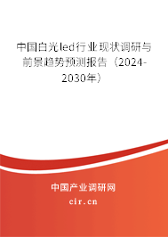 中國(guó)白光led行業(yè)現(xiàn)狀調(diào)研與前景趨勢(shì)預(yù)測(cè)報(bào)告（2024-2030年）