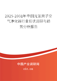 2025-2031年中國光氫離子空氣凈化器行業(yè)現(xiàn)狀調(diào)研與趨勢分析報告