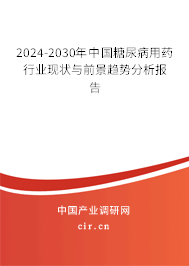 2024-2030年中國(guó)糖尿病用藥行業(yè)現(xiàn)狀與前景趨勢(shì)分析報(bào)告