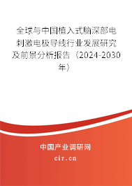 全球與中國植入式腦深部電刺激電極導(dǎo)線行業(yè)發(fā)展研究及前景分析報告（2024-2030年）