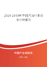 2024-2030年中國(guó)汽油行業(yè)調(diào)查分析報(bào)告