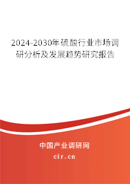 2024-2030年硫酸行業(yè)市場(chǎng)調(diào)研分析及發(fā)展趨勢(shì)研究報(bào)告