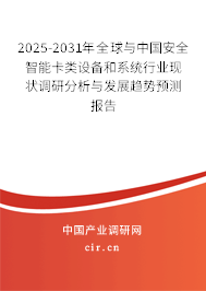 2024-2030年全球與中國安全智能卡類設(shè)備和系統(tǒng)行業(yè)現(xiàn)狀調(diào)研分析與發(fā)展趨勢預(yù)測報告