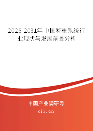 2025-2031年中國稱重系統(tǒng)行業(yè)現(xiàn)狀與發(fā)展前景分析