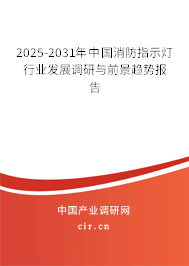 2025-2031年中國消防指示燈行業(yè)發(fā)展調研與前景趨勢報告