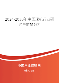 2024-2030年中國球機行業(yè)研究與前景分析