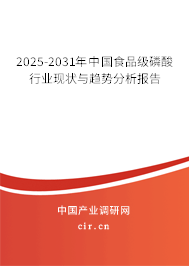 2024-2030年中國食品級(jí)磷酸行業(yè)現(xiàn)狀與趨勢(shì)分析報(bào)告