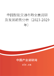 中國(guó)智能交通市場(chǎng)全面調(diào)研及發(fā)展趨勢(shì)分析（2023-2029年）