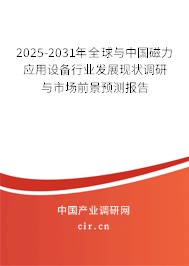 2025-2031年全球與中國磁力應(yīng)用設(shè)備行業(yè)發(fā)展現(xiàn)狀調(diào)研與市場前景預(yù)測報告