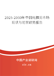 2025-2030年中國(guó)電推剪市場(chǎng)現(xiàn)狀與前景趨勢(shì)報(bào)告