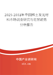 2024-2030年中國稀土發(fā)光材料市場調(diào)查研究與前景趨勢分析報(bào)告