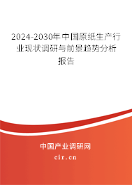 2024-2030年中國原紙生產(chǎn)行業(yè)現(xiàn)狀調(diào)研與前景趨勢分析報(bào)告