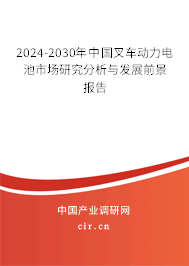 2024-2030年中國叉車動力電池市場研究分析與發(fā)展前景報告