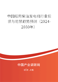 中國船用柴油發(fā)電機行業(yè)現(xiàn)狀與前景趨勢預測（2024-2030年）