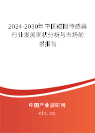 2024-2030年中國磁阻傳感器行業(yè)發(fā)展現(xiàn)狀分析與市場前景報(bào)告