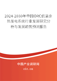 （最新）中國ORC低溫余熱發(fā)電系統(tǒng)行業(yè)發(fā)展研究分析與發(fā)展趨勢預(yù)測報告