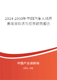 2024-2030年中國(guó)汽車(chē)人機(jī)界面發(fā)展現(xiàn)狀與前景趨勢(shì)報(bào)告